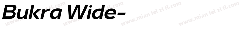 Bukra Wide字体转换